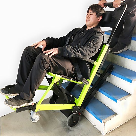 階段を上り下りする様子